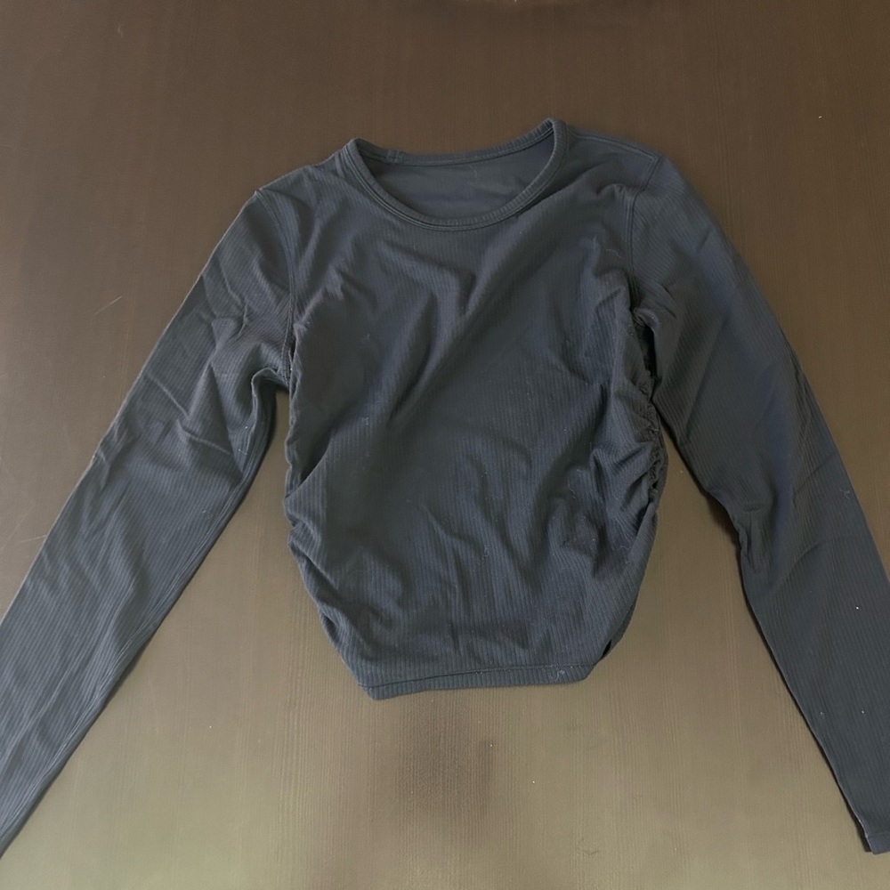 Lululemon Ribbed Black Long Sleeve Top